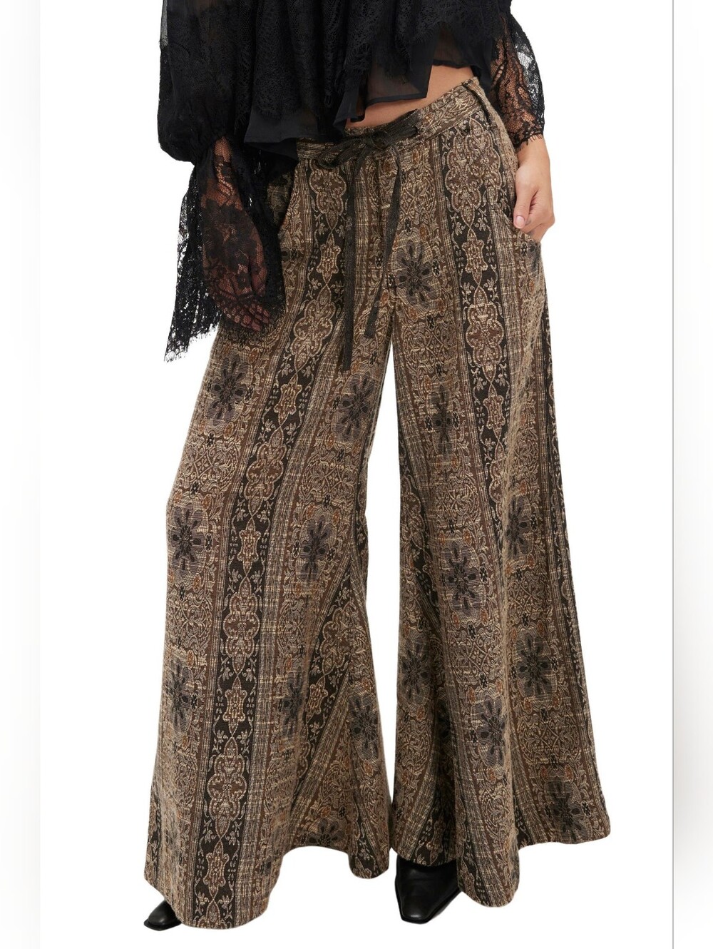 Free People Dahlia Print Wide Leg Pants Size 12